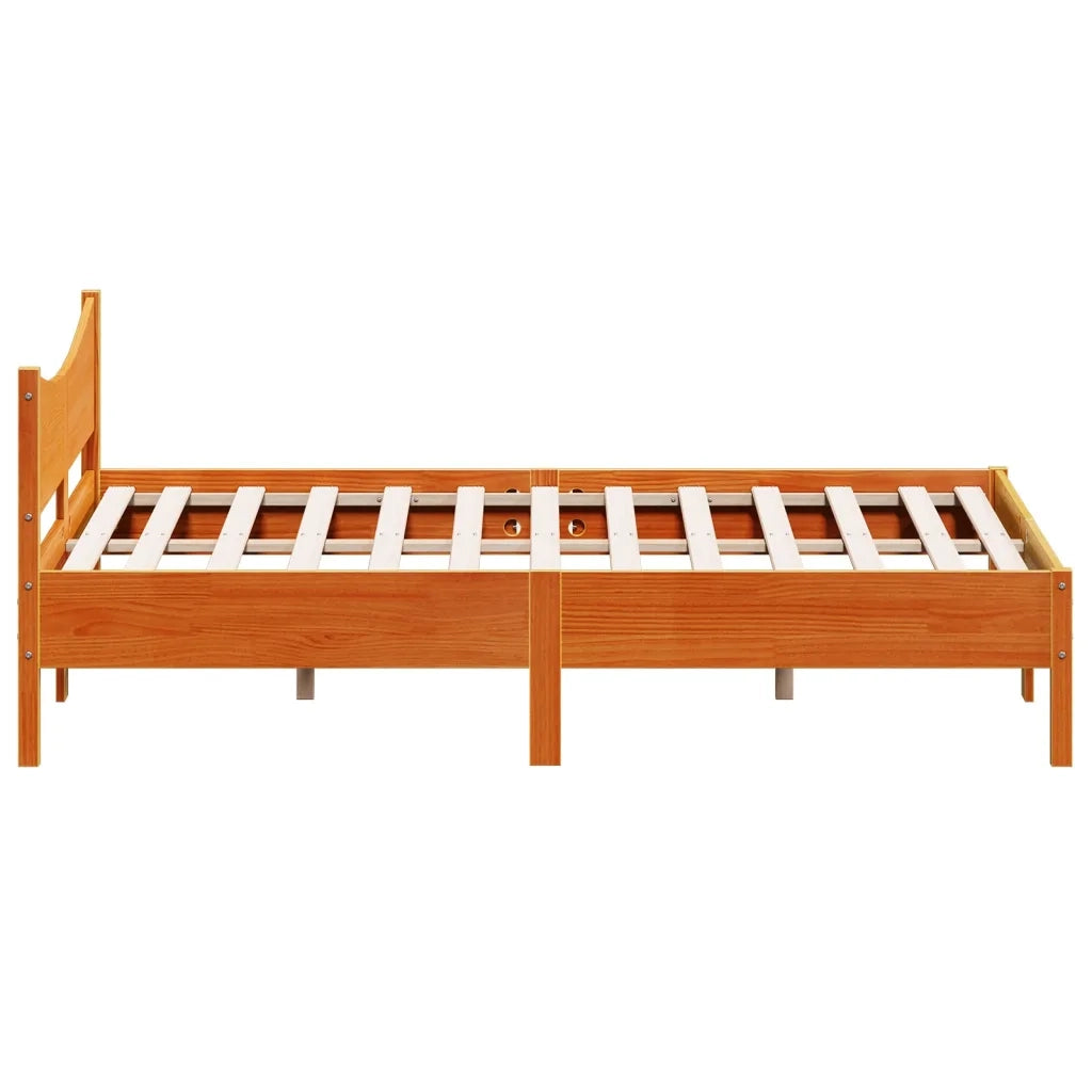 Giroletto senza Materasso Marrone Cera 150x200 cm Legno di Pino 3216368