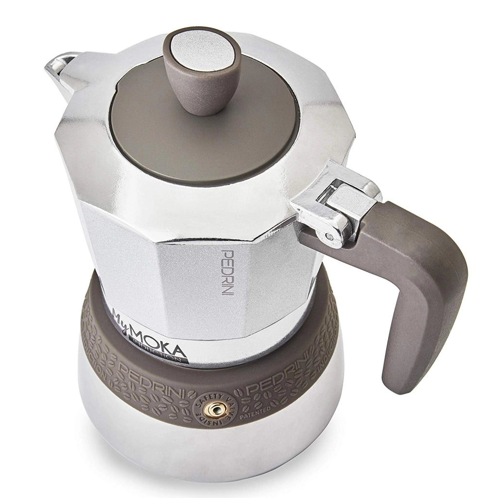 PEDRINI MY MOKA CAFFETTIERA 3 TAZZE INDUZIONE ACCIAIO INOX SILICONE BLU NOTTE