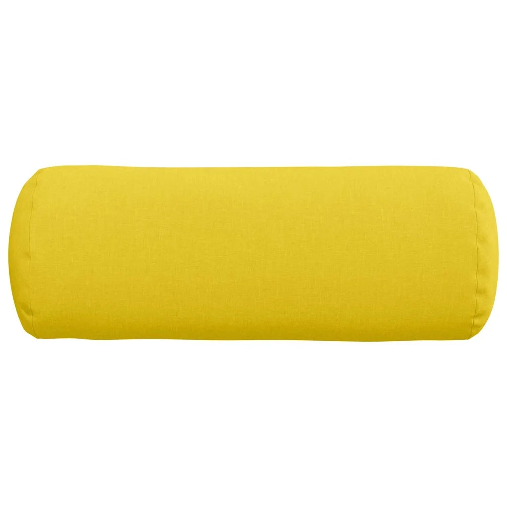 Cuscini a rullo 2 pcs Giallo Chiaro Ø 25 x 70 cm Tessuto