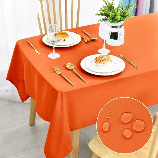 Tavolo imbevibile con protezione orizzontale, impermeabile, lavabile, tovaglia per tavolo per sala da pranzo, giardino, festa, matrimonio o uso domestico, 140x280cm