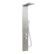 Trade Shop - Pannello Doccia Colonna In Acciaio Con Doccetta Soffione Cascata Idromassaggio -
