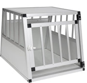 Trasportino Cane Auto, Trasportino Cani in Alluminio, Box da Cani Spazioso, Box Trasporto per Cane Auto con Chiusura Kennel per Canette per Trasporto Viaggio 54x69x51cm