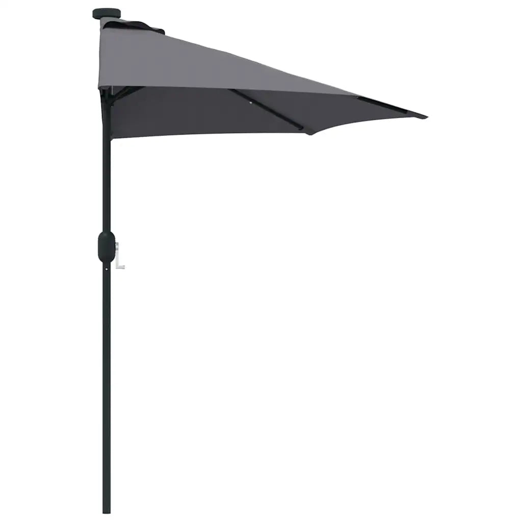 vidaXL Ombrello da giardino Antracite 294 x 150 x 224 cm Tessuto