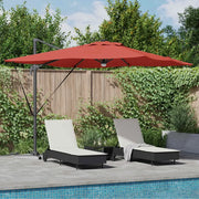 Parasol Roma Rosso 286 x 284 x 270 cm Alluminio e Poliestere 42003358