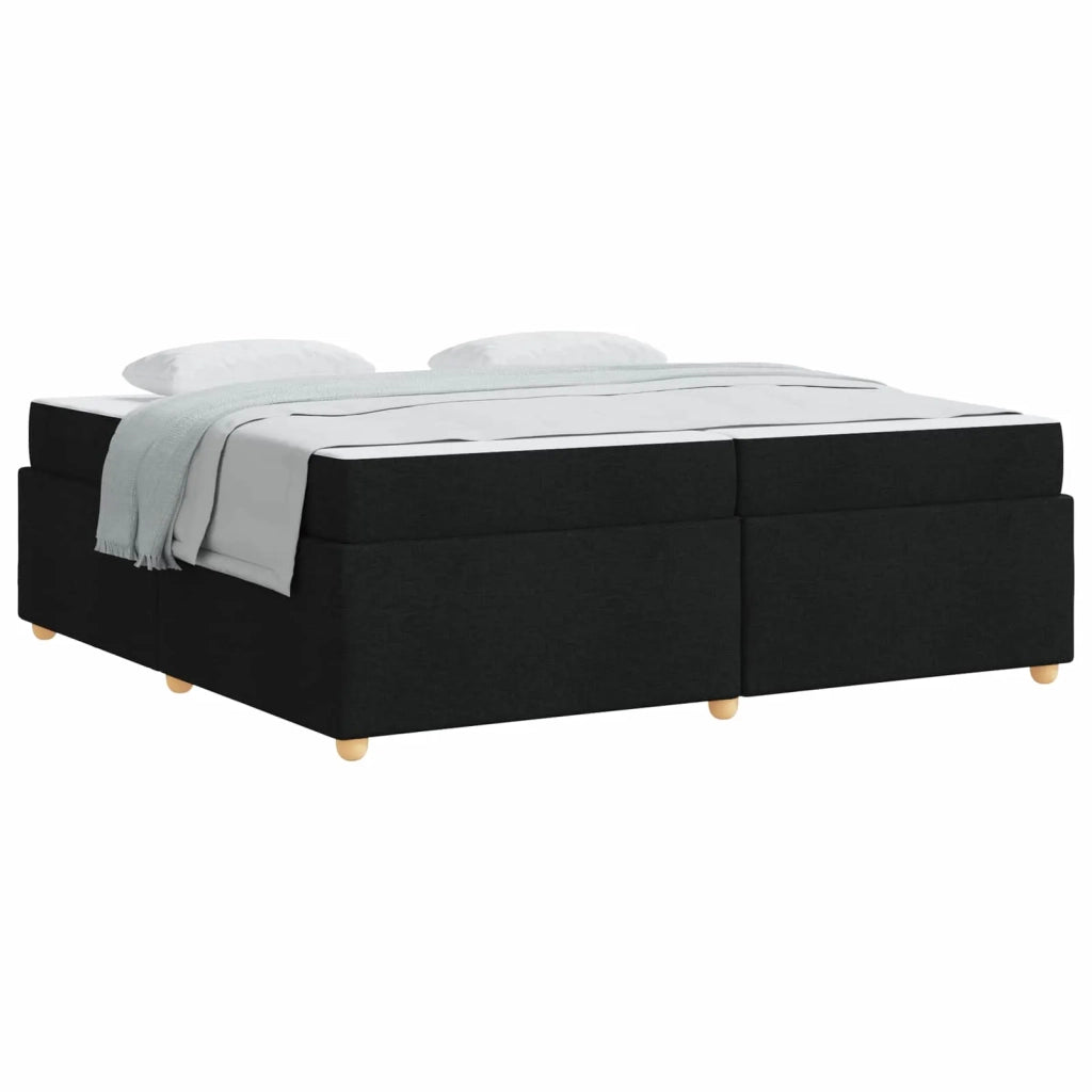 Struttura del letto con materasso Nero 200 x 200 cm Tessuto