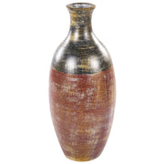 Vaso da fiori in terracotta marrone e nero 57 cm stile invecchiato soggiorno camera da letto