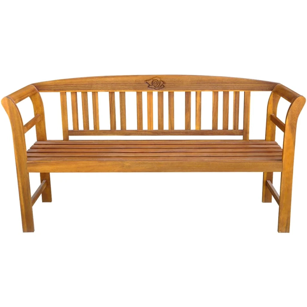 Panca da giardino mobili da esterno per patio terrazza 157 x 45 x 82,5 cm legno massello di acacia 02_0011258