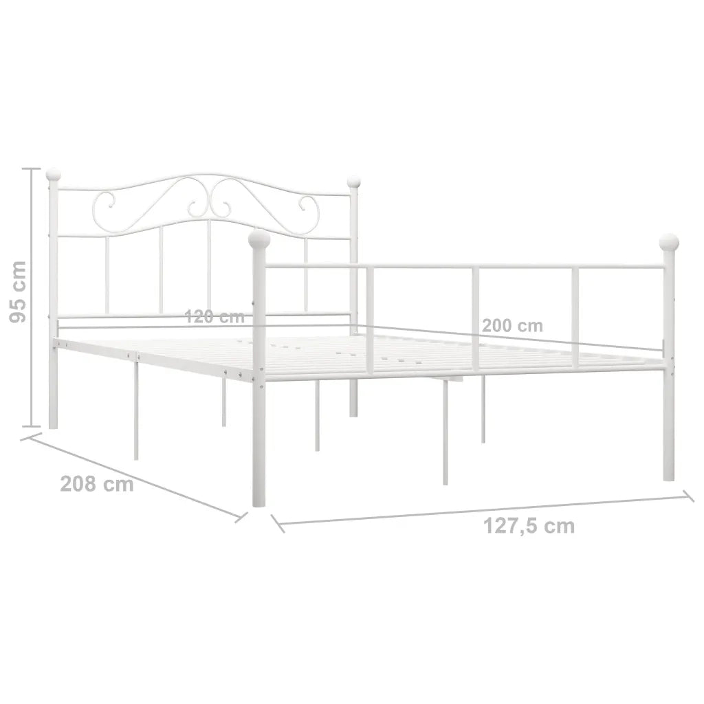 Giroletto-Struttura Letto Bianco in Metallo 120x200 cm 688463