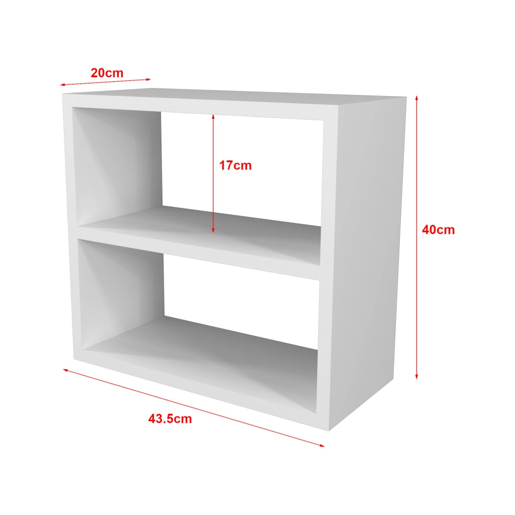 Scaffale Autoportante 'Hjo' Portaspezie a 2 Ripiani Organizzatore per Cucina, Bagno - Bianco [en.casa]