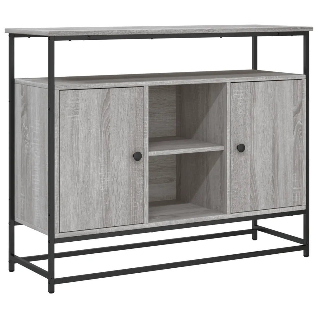 Credenza Grigio Sonoma 100x35x80 cm in Legno Multistrato 835542