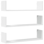 Mensole a Parete 3 pz-Scaffale a parete Bianche 80x18x18 cm in Truciolato