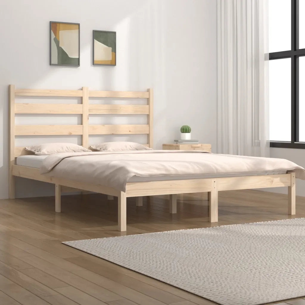 Giroletto-Struttura Letto in Legno Massello di Pino 200x200 cm 929041