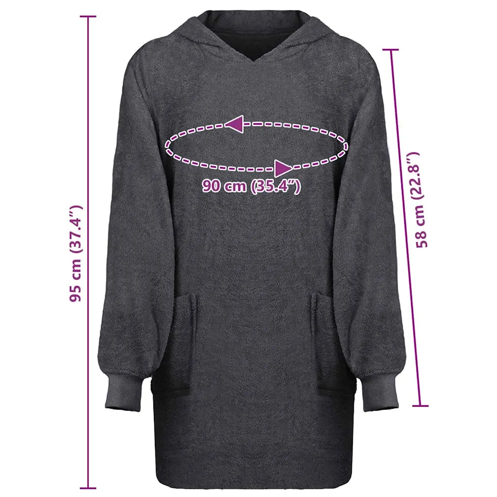 vidaXL Robe KINN Antracite l Cotone