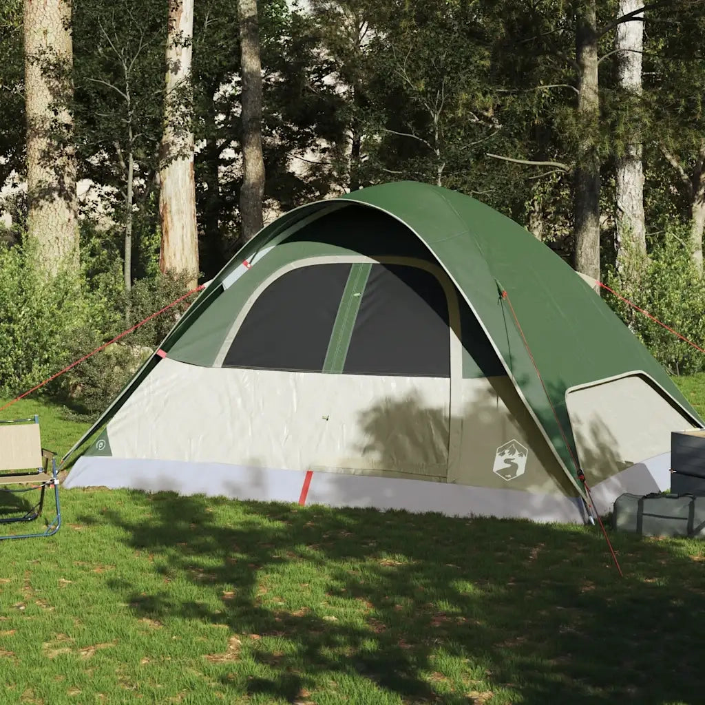 Tenda da Campeggio a Cupola per 6 Persone Verde Impermeabile 94555