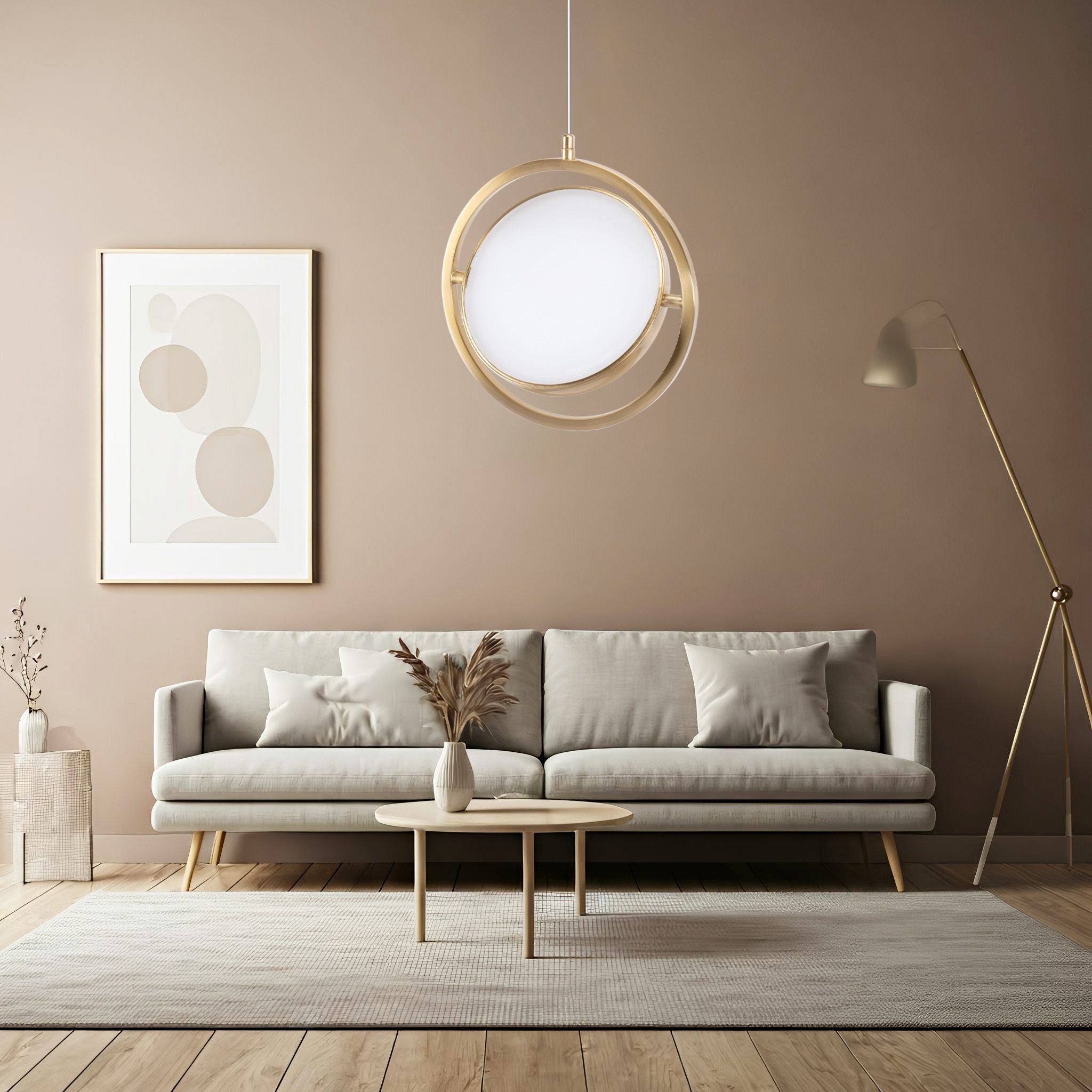 Lampada A Sospensione Led App1791-cp Gold Brush