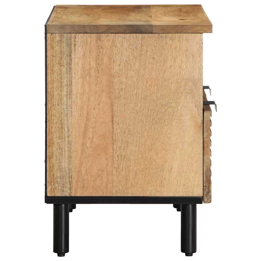 Mobile porta TV moderno con ampio spazio di archiviazione 70 x 33 x 46 cm in legno di mango marrone 02_0057736