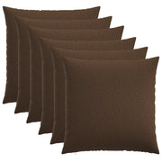 Federa 6 pz HEERLEN Marrone 70 x 70 cm Tessuto 913182