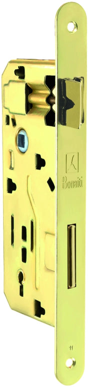 Bonaiti SERRATURA LEGNO PATENT INF. B/TONDO Art. 040T - ottonato lucido E.50