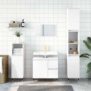 Armadietto da Bagno Bianco 65x33x60 cm in Legno Multistrato 831596