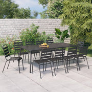 Set da Pranzo da Giardino 11 pz in Acciaio Antracite 3187996