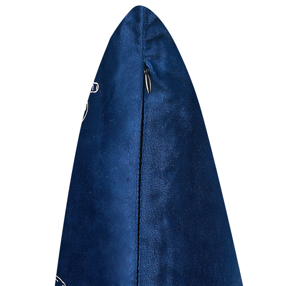 Set di 2 cuscini sparsi in velluto blu 45 x 45 cm Cuscino da lancio con motivo a farfalla Sfoderabile con imbottitura