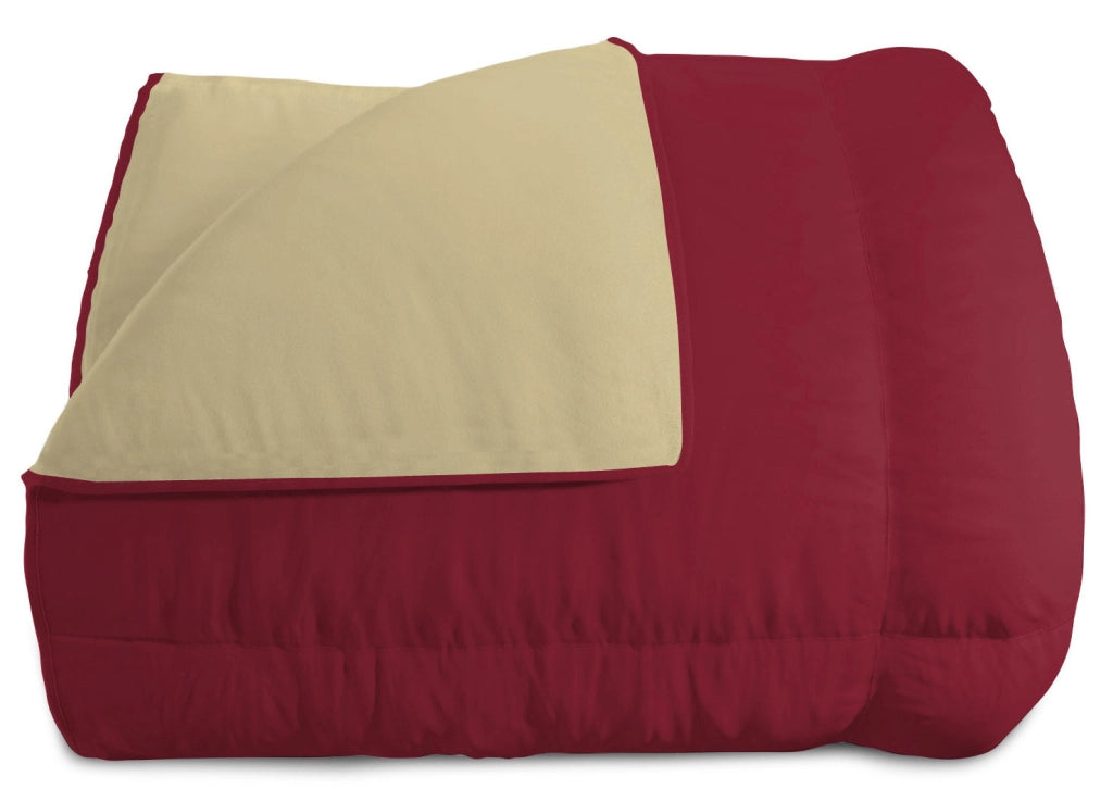Trapunta Invernale Singola Doubleface 300gr Bordeaux/Panna