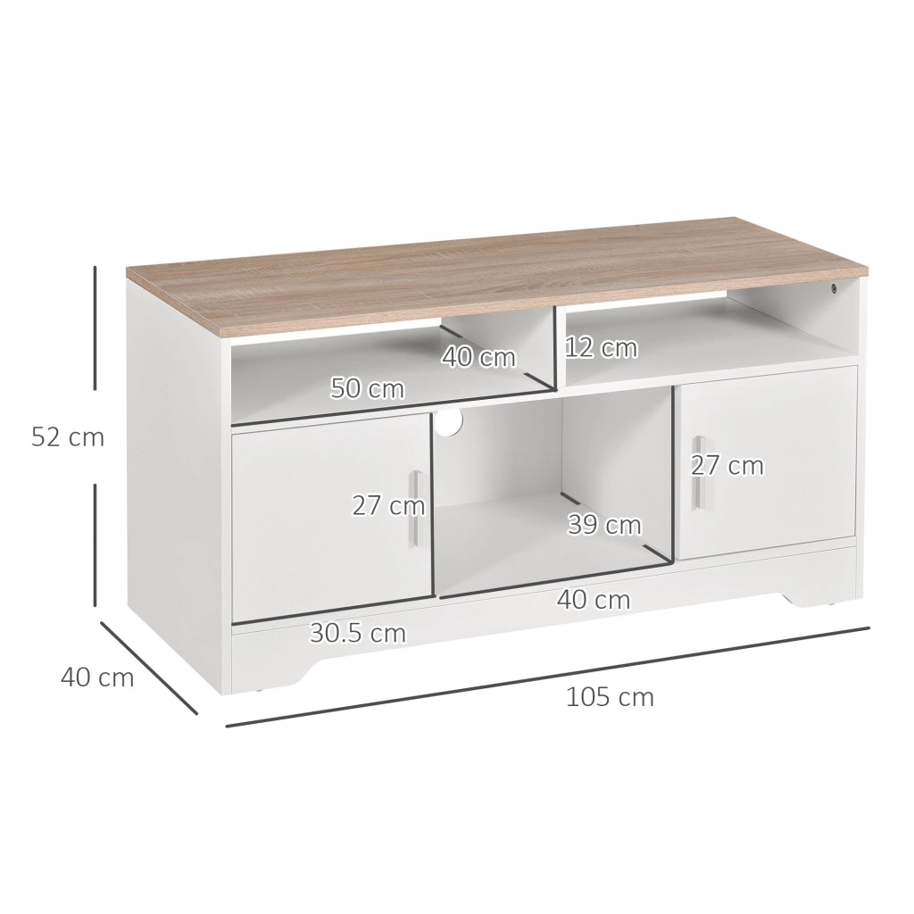 Mobile TV con cassetti e ripiani aperti ¨C zephmum ¨C truciolato 105x40x52 cm