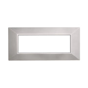 Placca Piramide Serie Moon 6P Colore Silver Compatibile Con Bticino Axolute