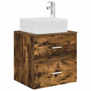 Mobile Lavabo | Armadio Lavabo da Parete Rovere Fumo 53 x 34,5 x 63 cm