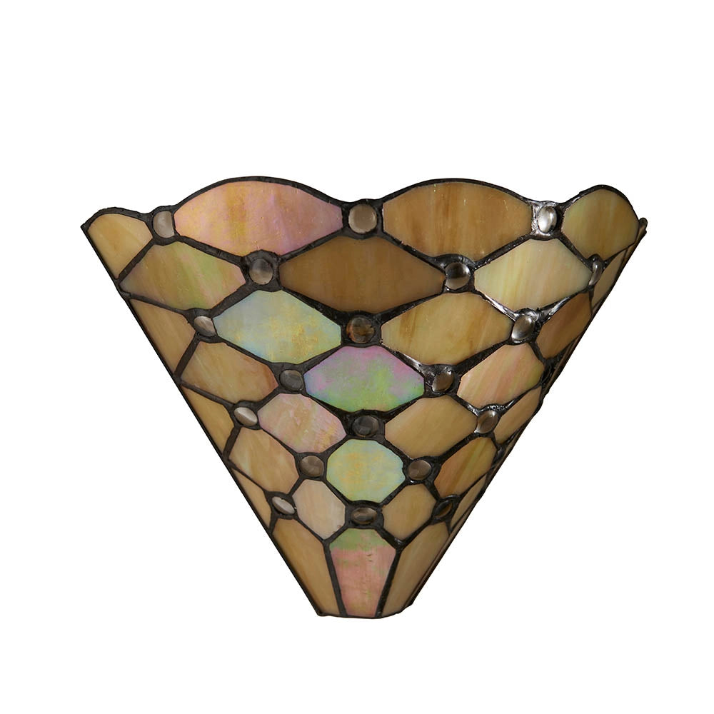 Applique Tiffany vetro beige geometrica 1xE14 40W Pearl