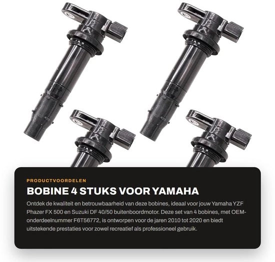 Bobine per 4 pezzi - Parte n. F6T56772/23P-82310-00 - Per Yamaha/Suzuki - Alta qualità - Norme OEM - Adatto per XT1200Z/SUPER TENERE 1200 - Spazzolo dell'accensione