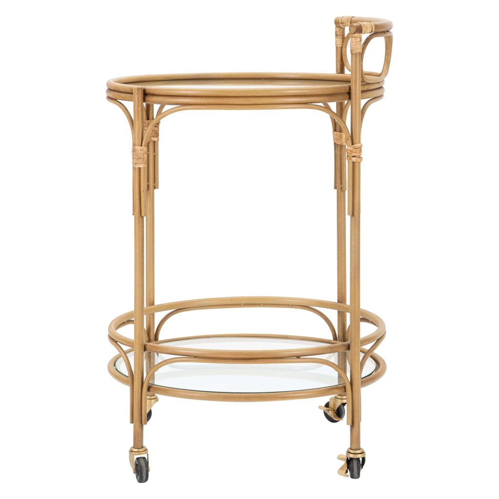 Dalosa, Carrello 2 Ripiani, 51x51x74h cm Marrone
