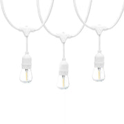 Catena di Luci Catenaria Luminosa Corda 10 Mt con Portalampada E27 Cavo Bianco