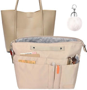 Organizzatore per borse L per borsa tote con chiusura velcro, organizzatore per borse impermeabile con hanger per chiavi per donne Borsa Tote