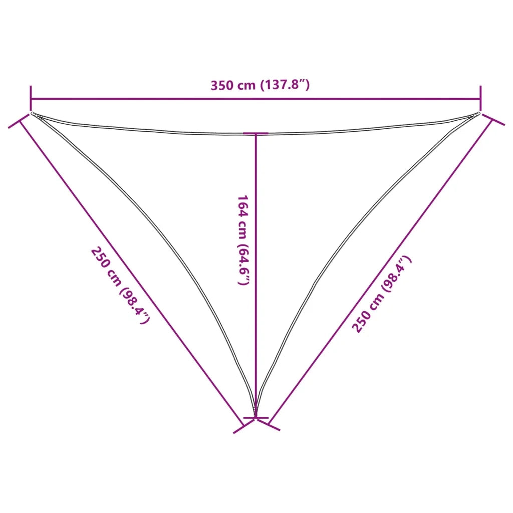 Parasole a vela | Telo Ombra | Vela da ombra Oxford Triangolare 2,5x2,5x3,5 m Antracite
