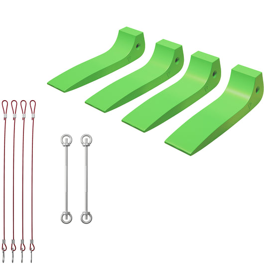 Set di 4 cunei fermaruota, ausilio di carico per servizi di soccorso stradale e trasporto auto, max 1814 kg per cuneo, in HDPE, per carri attrezzi, bisarche, rampe di carico