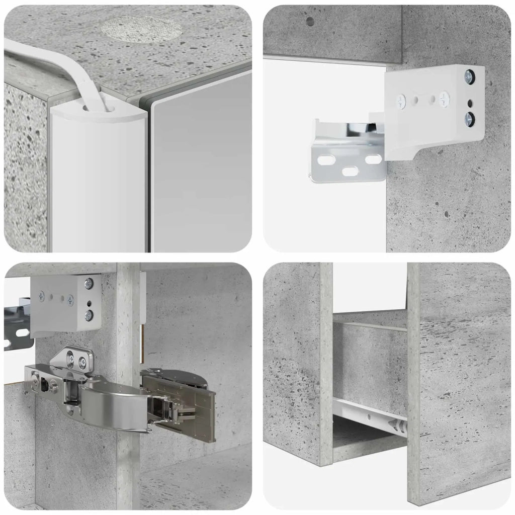 Set di mobili per il bagno 5 pcs Grigio Cemento 3406730