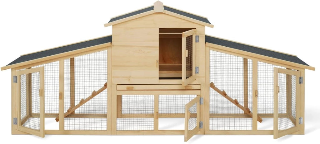 Pollaio VIP con doppia gabbia XXL in legno