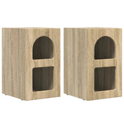 Set di 2 Comodini | Armadio da Notte | Mobiletto da notte Rovere Sonoma 29,5 x 33,5 x 50 cm