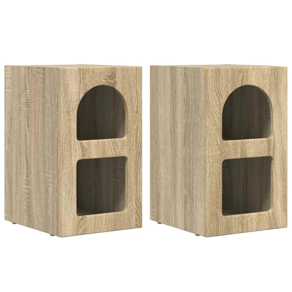 Set di 2 Comodini | Armadio da Notte | Mobiletto da notte Rovere Sonoma 29,5 x 33,5 x 50 cm