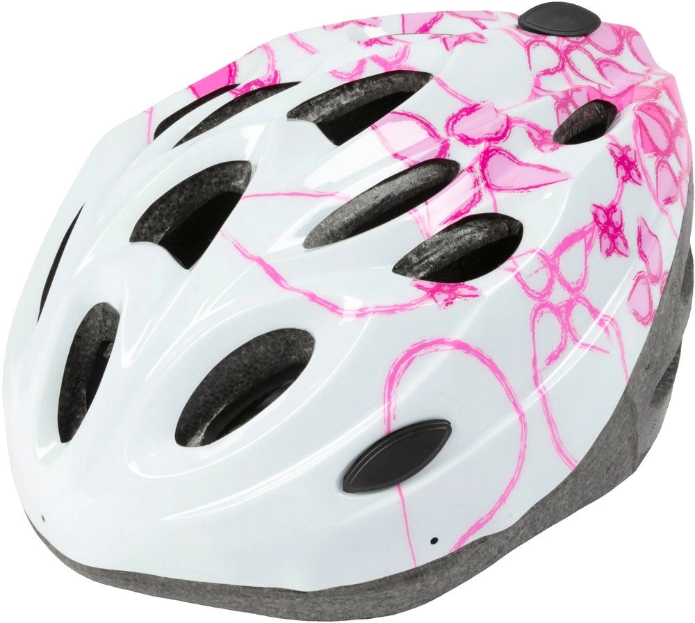 Casco bici ragazza imbottito regolabile taglia M 55-58 cm rosa