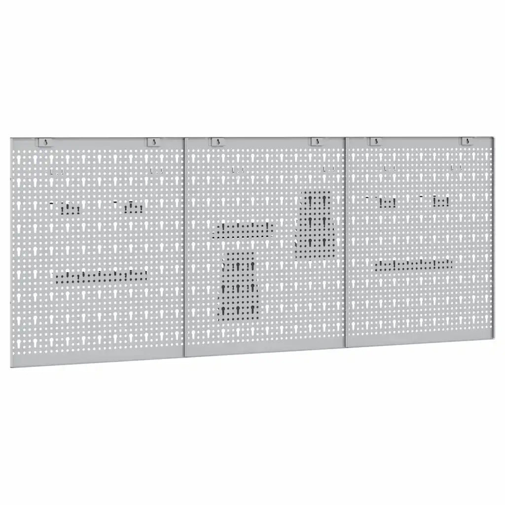 Pannello per attrezzi 3 pcs Grigio 150 x 1 x 60 cm 4103482