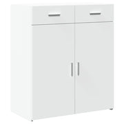 Credenza | Madia | Buffet da pranzo | Armadio da pranzo Bianca 80x42,5x93 cm in Legno Multistrato