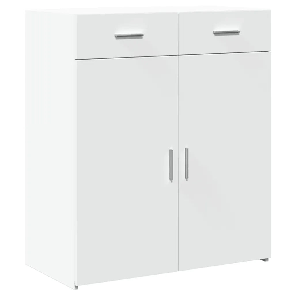 Credenza | Madia | Buffet da pranzo | Armadio da pranzo Bianca 80x42,5x93 cm in Legno Multistrato