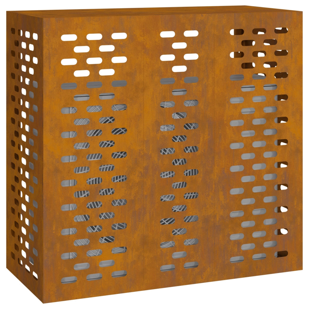 Copertura per Condizionatore d'Aria 110x50x105 cm Acciaio Invecchiato