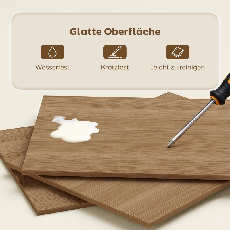 SCRIVANIA Pieghevole con 4 Ripiani 105 x 60 x 127 cm Legno Naturale