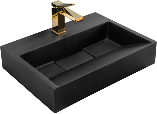 Lavabo In Conglomerato Goya Black Mat 50cm