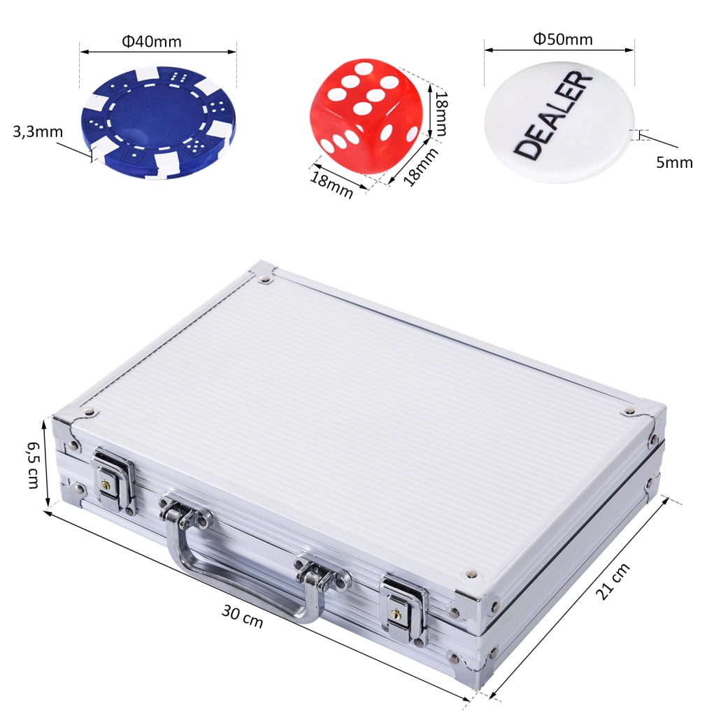 Scatola Poker Completa ¨C zephmum ¨C 200 gettoni 2 mazzi carte 2 chiavi alluminio