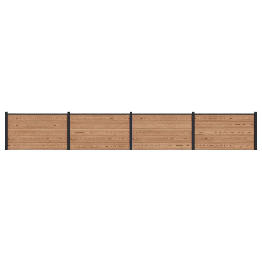 Pannello di Recinzione 4 pcs WPC e Alluminio Marrone 3429432