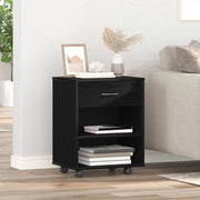 Armadio con ruota Rovere Nero 46 x 36 x 59 cm Legno multistrato 862673